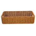 thumbnail image 1 of Cesta de mimbre para cubiertos, contenedor para guardar vajilla, bandeja de mimbre para cubiertos, cesta de mimbre de imitación para vajilla, 1 of 6