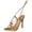 Gold, variant on Womens Tortoise Beaded Stiletto High Heels Strappy Sandals Bohemian Beach Casual Leather Pointed Toe Slip on Dressy Pumps Summer Shoes for Vacation White Size 9.5