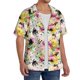 thumbnail image 2 of Balery Retro Musical Camisa Casual de Manga Corta con Botones para Hombre, Texturizada, Estilo Cubano, para Playa, Verano-X-Large, 2 of 5