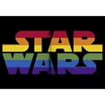 thumbnail image 2 of Junior's Star Wars Pride Rainbow Stripe Classic Logo  Graphic Tee Black 2X Large, 2 of 3