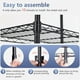 thumbnail image 2 of Estantes de despensa de 5 niveles, 22 L x 12 W x 48 H, estantes de almacenamiento ajustables, estanterías de metal NSF para cocina, garaje, lugares pequeños, comerciales, color negro, 2 of 7