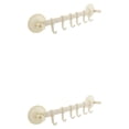 thumbnail image 4 of Bearachild Colgador de pared para baño, 6 ganchos, estantes colgantes, soportes organizadores, ventosa, sin clavos, cocina sin costuras, Beige Beige 2Conjunto, 4 of 6