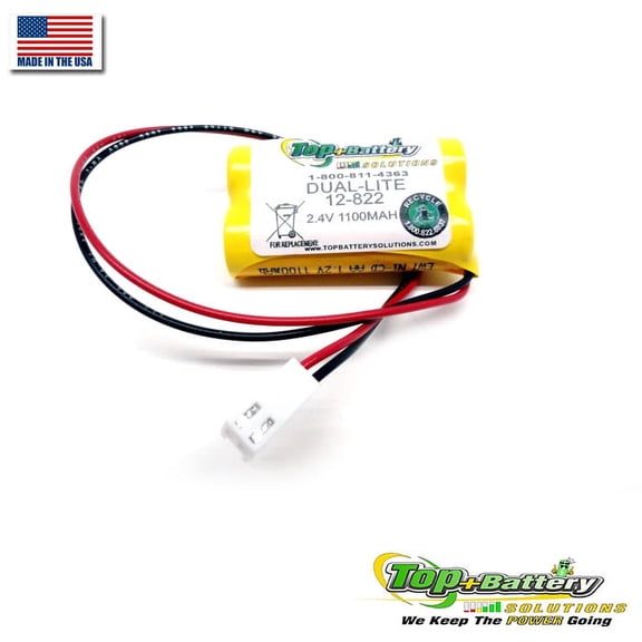 2.4v Battery For Dual-Lite AtLite Emergency Light 12-822 012-0822 12-822E Qty.1