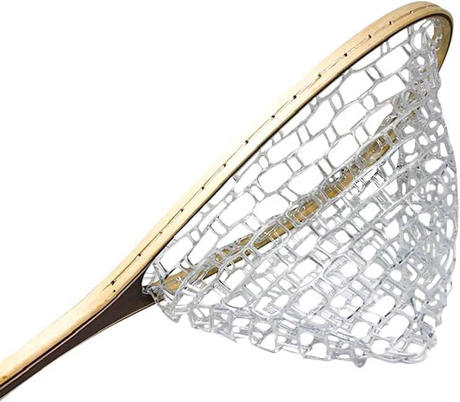 23.6" Fly Fishing Fish-Safe Wood with Rubber Net by Trademark Innovations (Sapele Wood)