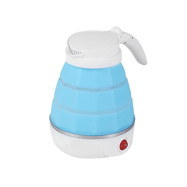 Hervidor Plegable De 600 Ml Hervidor De Viaje Hervidor De Silicona Plegable Con Base De Acero Inoxidable 110-220V 600W Calentamiento Rápido Apagado Automático Para Viajes Domésticos Camping Minnieouse HA019692-00