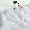 thumbnail image 4 of Softlife Extra Soft Faux Fur Throw Blanket with Sherpa Warm Underside,90"x104",White, 4 of 7