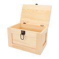 thumbnail image 1 of Desk Solid Wood Container Box, Safe Desktop Wooden Storage Box  for Sundries Original Wood Color,Baked Color, 1 of 7