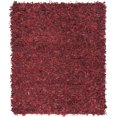 thumbnail image 4 of Safavieh Leather Shag Collection LSG601D Hand-Knotted Modern Leather Area Rug, 4' x 6', Red, 4 of 5