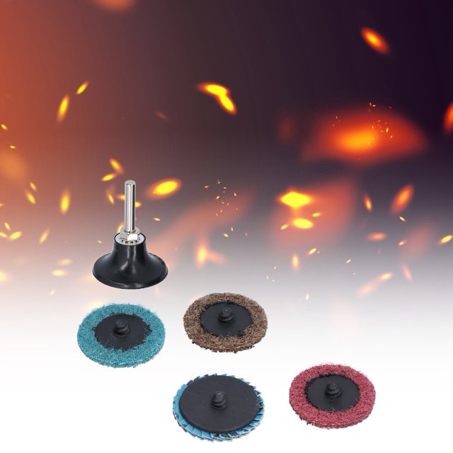 Rueda para pulir con estropajo de 2 pulgadas discos de láminas de fibra de nailon de poco ruido 50 mm 42 piezas accesorios industriales con placa de goma para cuchillos para ANGGREK Otros