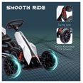 thumbnail image 4 of Aosom Kids Pedal Go Kart, Outdoor Ride on Toy with Adjustable Seat, Axle, Handbrake, 4 Non-Slip Wheels for Boys and Girls Aged 3-8 Years Old, White, 4 of 9
