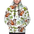 thumbnail image 4 of KLL Mosaic Forest Squirrel Print Mens Hoodie Long Sleeve Casual Pullover Hooded Sweatshirt Fashion Drawstring Hoodies with Pocket-Medium, 4 of 6