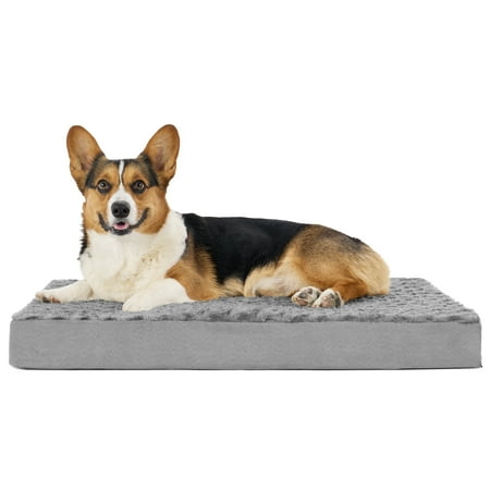 FurHaven Ultra Plush Orthopedic Deluxe Mattress Pet Bed for Dogs & Cats - Gray, Medium