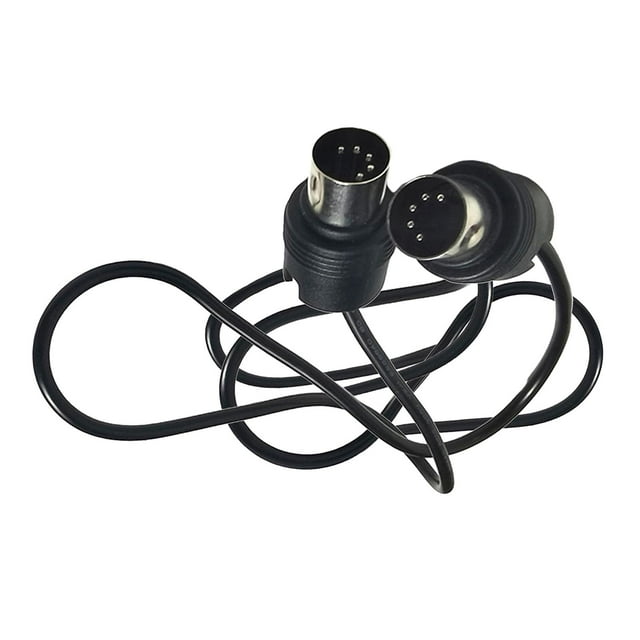 Cable de extensión de Audio MIDI macho a macho, accesorios de transmisión, Piano eléctrico, teclado MIDI, Cable MIDI de ángulo recto de doble uso , 5m