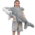 thumbnail image 3 of MaoGoLan 43'' Giant Hammerhead Shark Stuffed Animal Big Shark Body Pillow Toy, 3 of 10