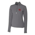 thumbnail image 2 of Women's Cutter & Buck Steel Western Kentucky Hilltoppers Traverse Stretch Quarter-Zip Pullover Top, 2 of 3