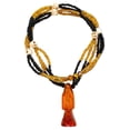 thumbnail image 1 of Collar Mazo Santa Muerte Ámbar Transparente Y Fe, 1 of 5