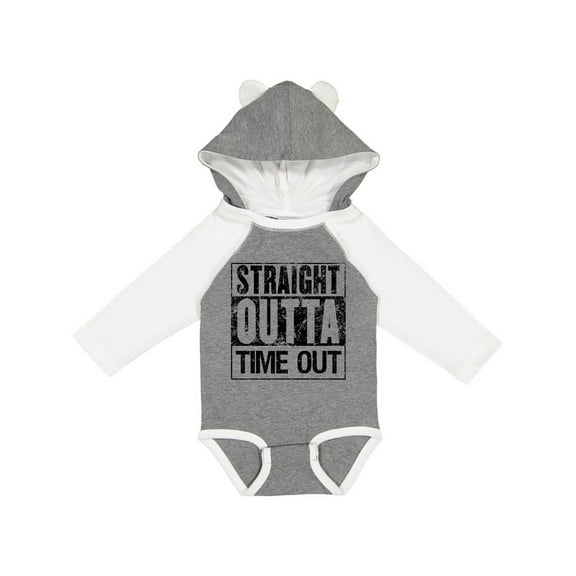Inktastic Straight Outta Time out Boys or Girls Long Sleeve Baby Bodysuit