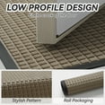 thumbnail image 3 of SIXHOME Outdoor Mat Non Slip Doormat 35"x47" Front Door Mat Outside Absorbent Rubber Welcome Mat Low Profile Dirt Trapper Indoor Outdoor Doormat Thicken Checker Entryway Rug Floor Mat Beige, 3 of 8
