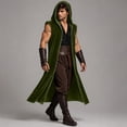 thumbnail image 5 of Ceisia Men Medieval Viking Hooded Sleeveless Long Velvet Robe Renaissance Assassin Cosplay Cloak Halloween Party Costume Vest Gift, 5 of 7