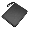 thumbnail image 1 of Trading Card Binder, 9 Pockets Baseball Card Binder Sleeves with Zipper, Card Case for Game/Football/Baseball Card Black, 1 of 7
