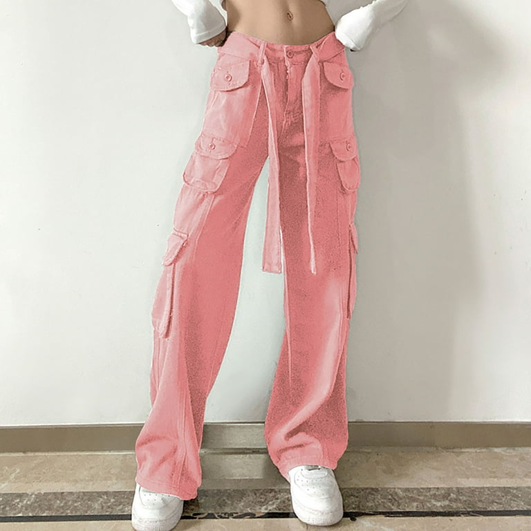 Cargo Pants for Women High Waisted Fashion Solid Lounge Zip