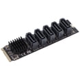 thumbnail image 3 of Tarjeta De Expansión De Disco Duro M2 PCIE, Tarjeta De Expansión De Disco Duro Compatible Con Disipación De Calor De aleación De Aluminio PM 5 Puertos Para Computadoras, 3 of 8
