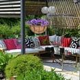 thumbnail image 1 of IDEANATEGRATE Florero Colgante De Metal Negro Con Absorbente Ideal Para Exteriores Y Interiores, 1 of 8