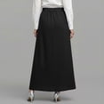 thumbnail image 3 of Maxi Wrap Skirts for Women Summer Elastic High Waisted Casual A Line Long Linen Skirt with Pockets, 3 of 7
