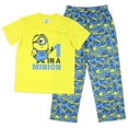 thumbnail image 3 of Despicable Me Minions Boys' 1 In A Minion Short Sleeve Sleep Shirt Pant 2 Piece Pajama Set Sleepwear Loungewear, 3 of 7