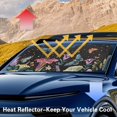 thumbnail image 6 of Xixirimido Windshield Sun Shade for Car SUV Truck Foldable Sunshade for Car Windshield Block UV Rays Keep Your Vehicle Cool Car Interior Accessories, Butterfly Mushroom Lily Starry Night, 6 of 8