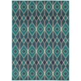 thumbnail image 3 of Style Haven  Global Influence Geometric Diamond Area Rug 5'3" x 7'6" Synthetic, Polypropylene 5' x 8' Indoor Living Room, Bedroom, Dining Room Teal, 3 of 5