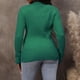 thumbnail image 5 of Blusa de manga larga con cuello en V y cuello en V para mujer, informal, sexy, a la moda, de Color sólido Fridja  bvmnju3903, 5 of 5