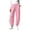 Pink, variant on Pileajo Women's Casual Wide Leg Pants Drawstring High Waist Trousers Going out Jogger Pants with Side Pockets