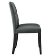 thumbnail image 4 of Modway Duchess Solid Wood and Button Tufted Vegan Leather Dining Chair in Gray, 4 of 8