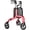 Red, variant on HOMLAND 3-Wheel Folding Walkers for Seniors, Lightweight Three Wheel Walker with Cane and Cup Holder, Height Adjustable Narrow Space Mobility Aid - Purple