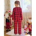 thumbnail image 4 of Oudiya Christmas Pajamas Set for Girls Long Sleeve Top & Pants Soft Cute Print Sleepwear Lounge Set, 4 of 6