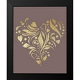 thumbnail image 2 of Allen, Kimberly 12x14 Black Modern Framed Museum Art Print Titled - Heart Pattern, 2 of 5