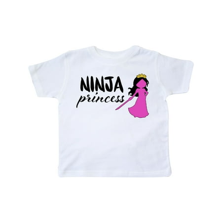 

Inktastic Ninja Princess-dark haired silhouette Gift Toddler Toddler Girl T-Shirt
