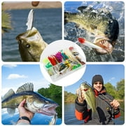 Lzvxtym Fishing Lures,Fishing Lures Kit,Fishing Bait Lure Set for Saltwater Freshwater,with Tackle Box,280Pcs