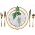 thumbnail image 2 of Green Leaves Cloth Napkin Reusable for Hotel Home Banquet Atmosphere Embellishment Polyester Gift, 2 of 7