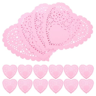 RIVCOIM Paper Hearts for Crafts 4 inch 100 pcs, Heart Paper Doilies,  Valentines Day, Paper Lace Doilies, Heart Cutout for Home Activities and  Decorations Colors…