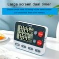 thumbnail image 2 of Multifuntional 2 Channel Timer with Back and Large LCD Display Screen for Cooking Classes and Fitness Use, 2 of 8