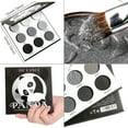 thumbnail image 6 of Black Eyeshadow Palette Natural,DE’LANCI PANDA 9 Colors True Dark Grey Smokey Eyeshadow Palette Goth SFX Makeup Pallet Small,Soft Matte Shimmer High Pigmented Basic Smoky Black White  Shade, 6 of 11