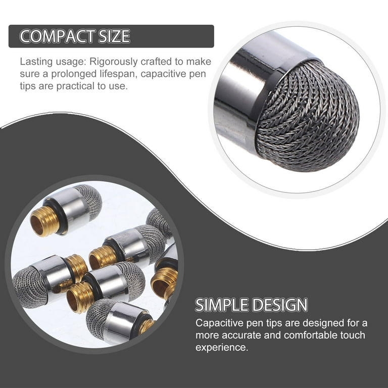 10pcs Stylus Pen Replacement Tips Capacitive Pen Mesh Fiber Tips
