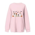 thumbnail image 4 of Deals,GA WEIHUA Women Halloween Pumpkin Shirts Funny Dog Ghost Graphic Sweatshirt Cute Spooky Season Party Fake Two Piece Sweater Fall Pullover Top 2024 Trendy,Pink,XXL, 4 of 5