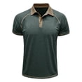 thumbnail image 4 of Krdevn Men's Spring Short Sleeved Lapel T Shirt Casual Versatile Short Sleeved Bottoming Shirt,3XL, 4 of 6