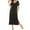 Black, variant on Enjoytime Womens V-Neck Sleepwear Dresses Clearance Short Sleeve Tea-Length Dress Homewear Nightdress Nightgown Side Split Flowy Loose Dresses For Women 2024