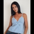 thumbnail image 3 of Camisola Sin Mangas con Tirantes Finos para Mujer, Top de Verano para Salir Azul M, 3 of 7