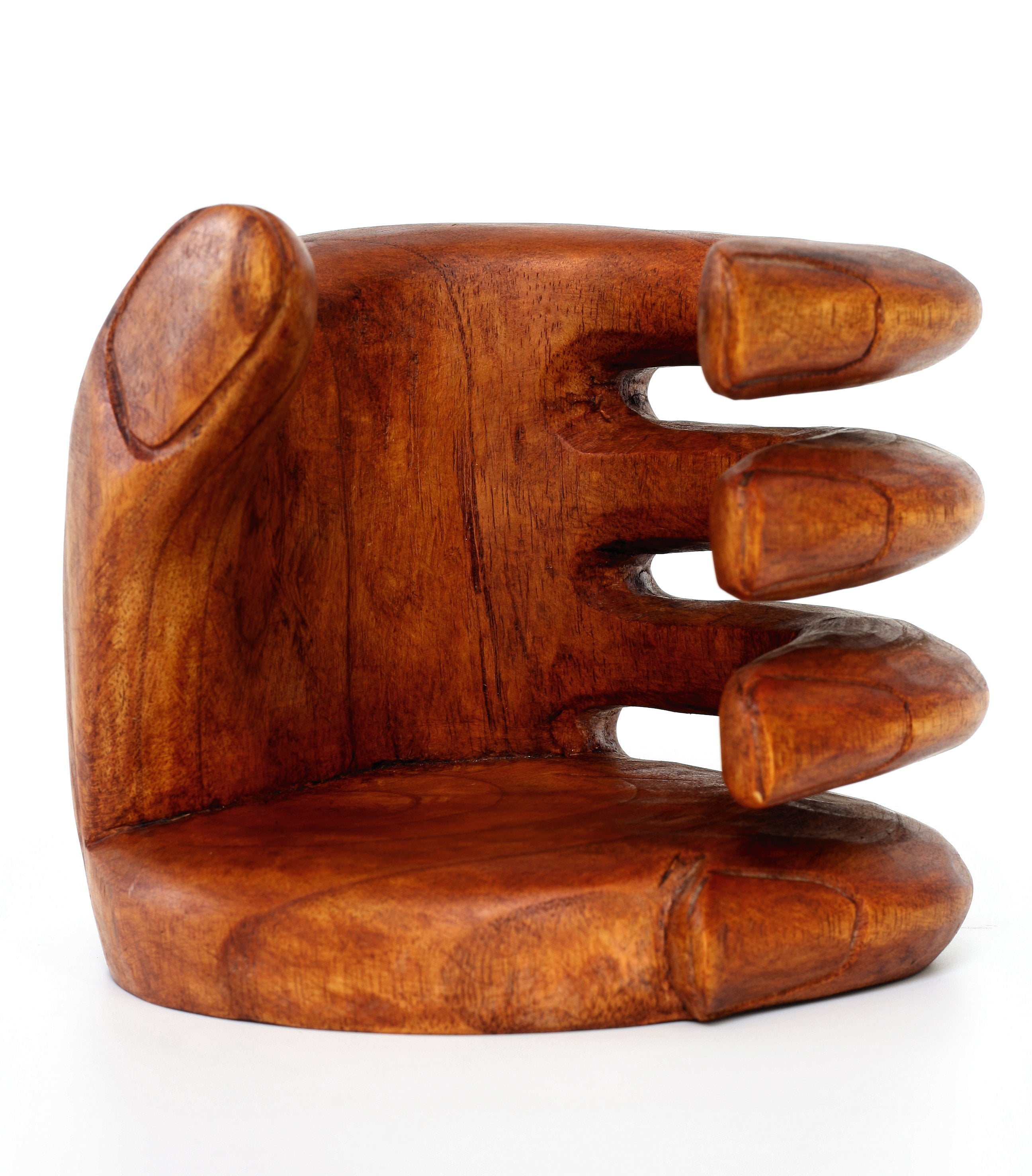 Large Carved Wooden Hand