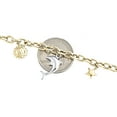thumbnail image 5 of 14K Two Tone Gold Rolo Link Dolphin Heart Sun Anchor Charm 5mm Bracelet 7.50", 5 of 7